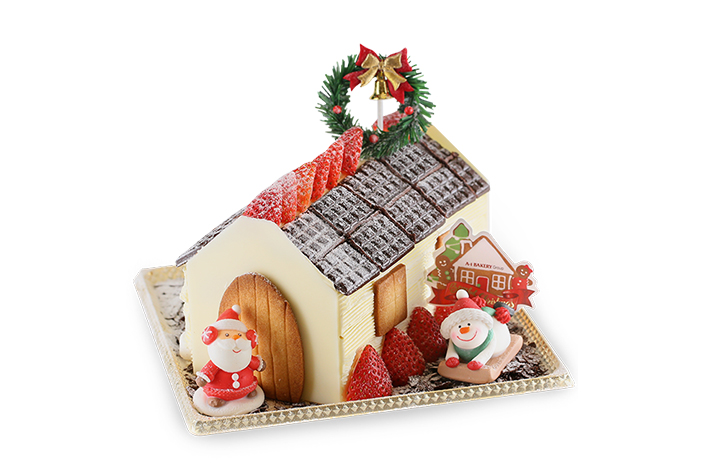 夢幻聖誕屋「芒果古早蛋糕」喜歡芒果的清甜，亦可考慮網上限量發售的夢幻聖誕屋，充滿聖誕色彩又富濃濃芒果果香。&nbsp;